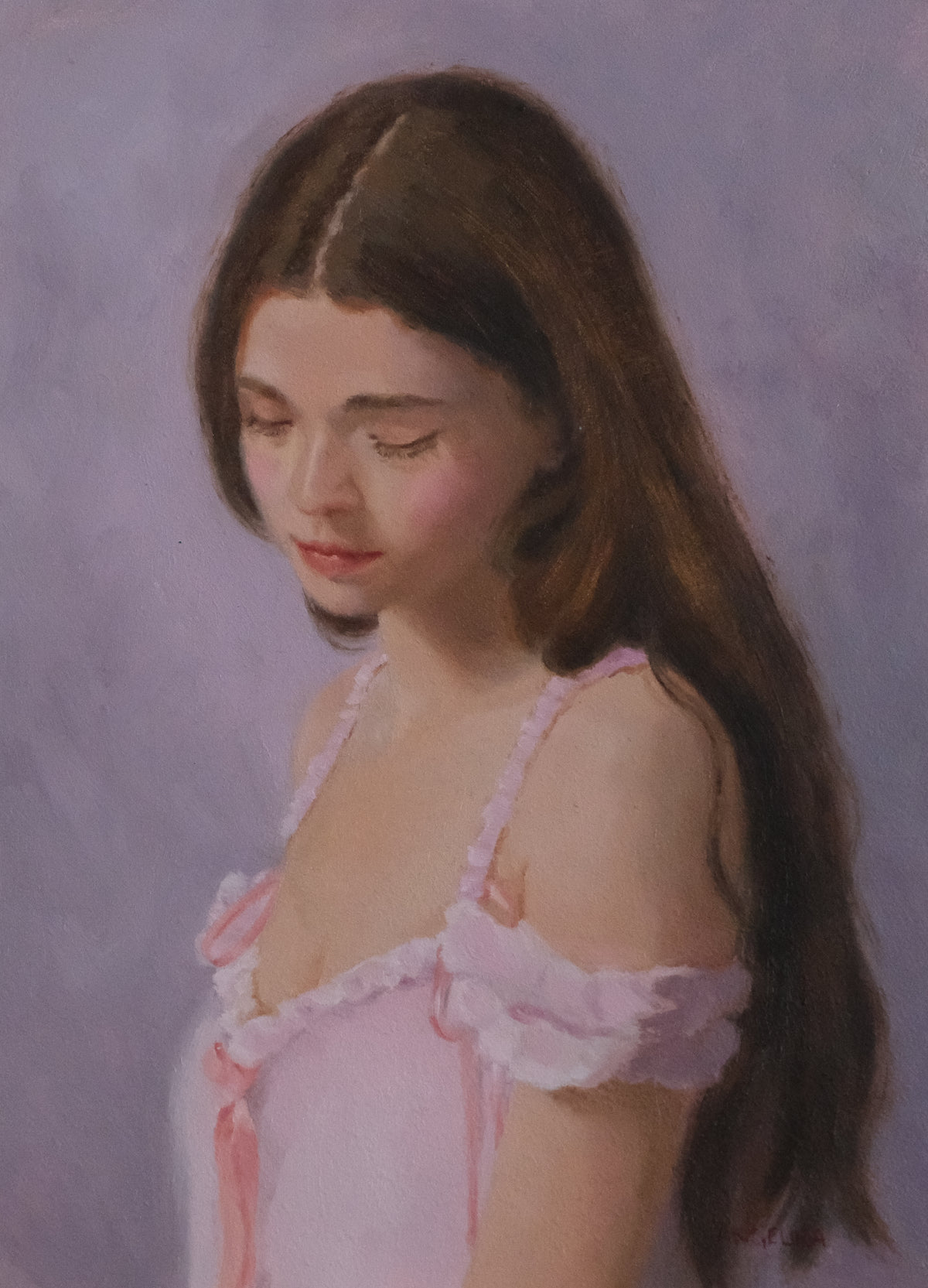 Retrato en lila