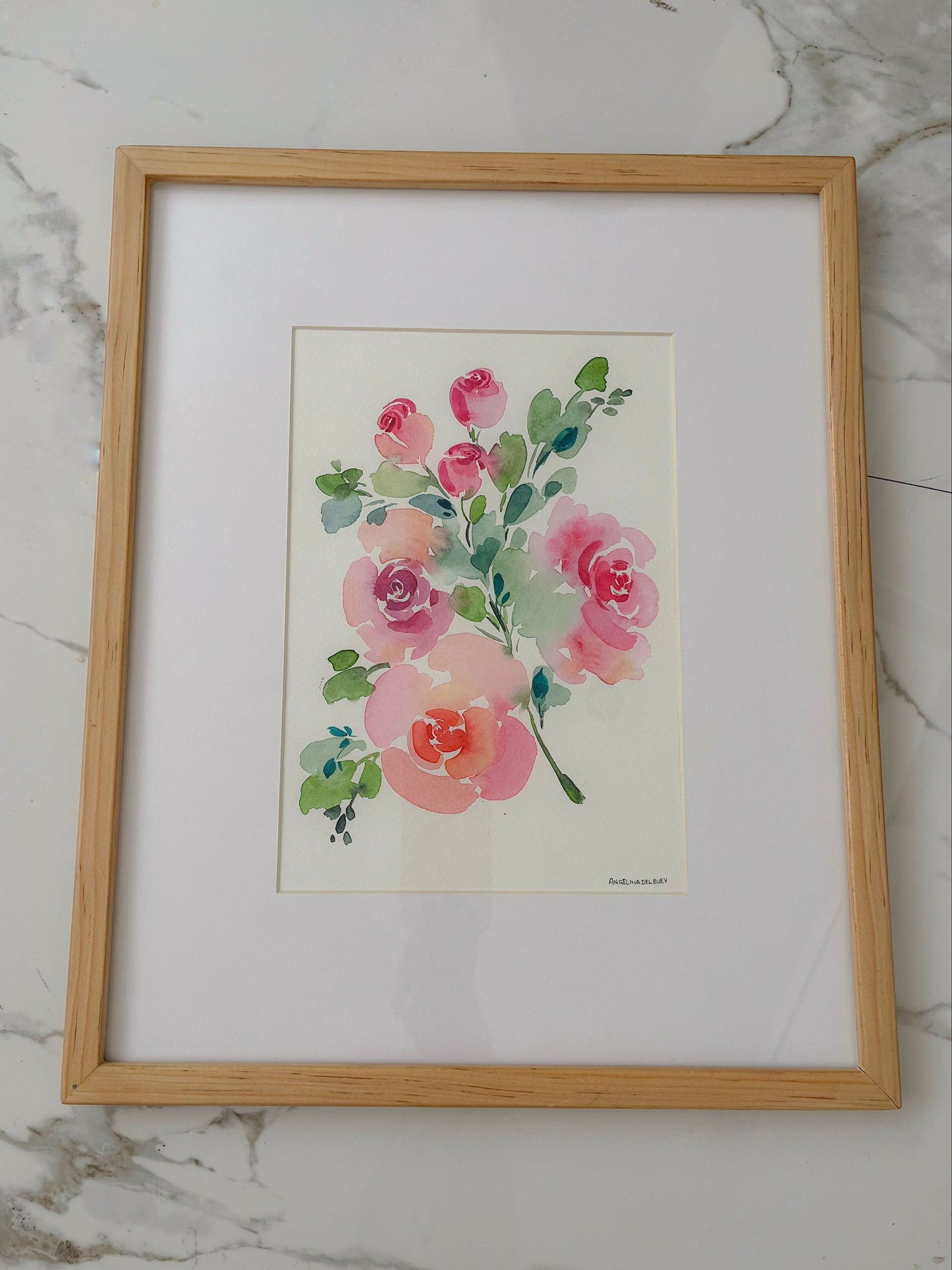 Bouquet de Rosas Enmarcado